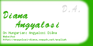 diana angyalosi business card