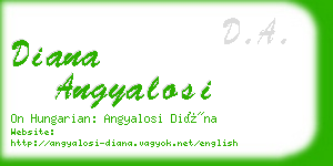 diana angyalosi business card